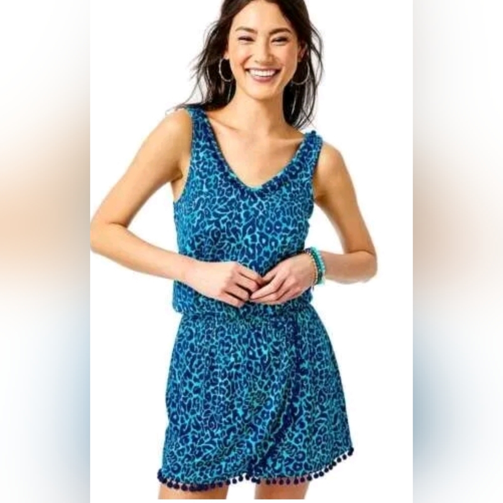 Lilly Pulitzer Gigi Romper 💙🐆💙🐆